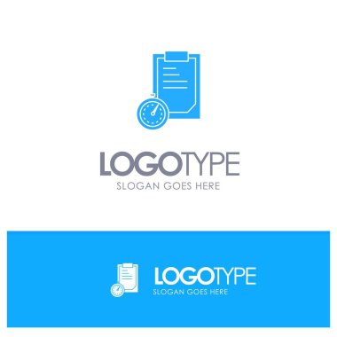 Son Tarih, İş, Planlama, Zaman Mavi Katı Logo yer fo ile