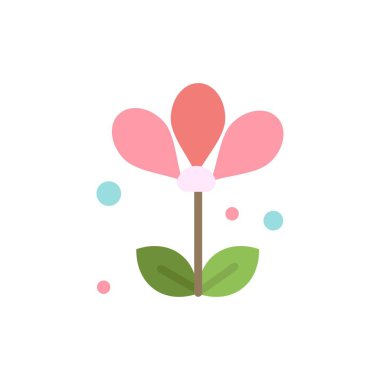 Çiçek, Çiçek, Doğa, Bahar Düz Renk Simgesi. Vektör simgesi yasağı