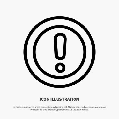 About, Info, Note, Question, Support Line Icon Vector clipart