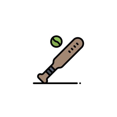 Top, Beyzbol, Yarasa, Spor, Abd İş Logo Şablonu. Düz Co