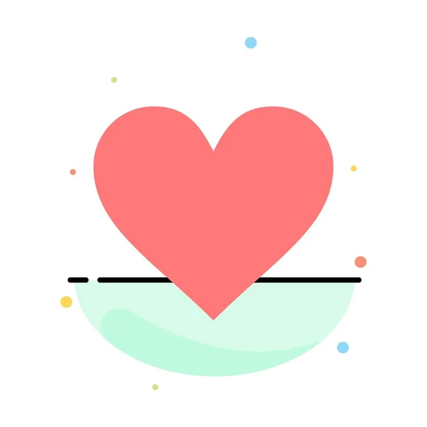 Liebe, instagram, interface, wie abstrakte flache farbe symbol templa — Stockvektor
