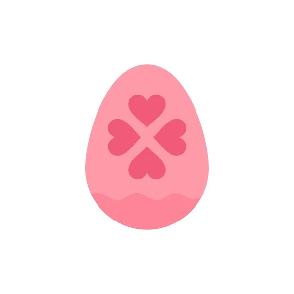 Huevo, Amor, Corazón, Pascua Icono de Color Plano. Banner icono vectorial Te — Vector de stock