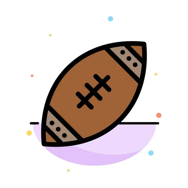 Americana, Pelota, Fútbol, Nfl, Rugby Abstracto Icono de Color Plano Te — Vector de stock