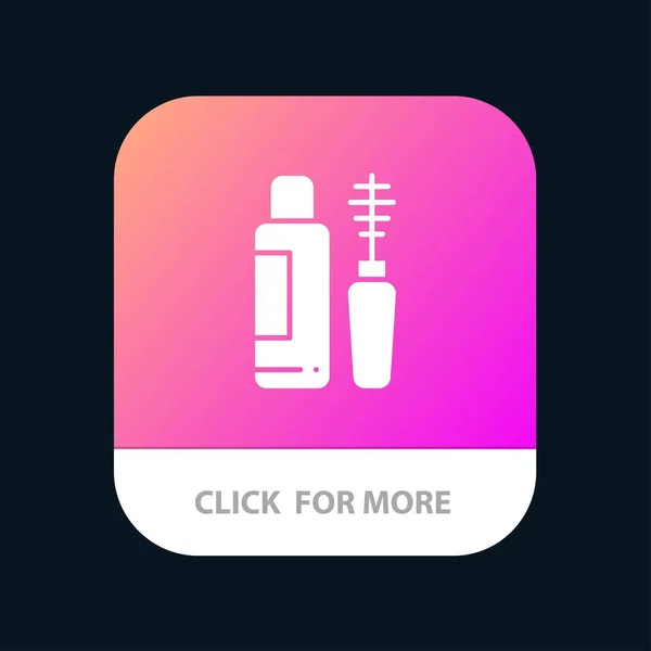 Wimperntusche, Schatten, Augen, Flaschenmobil-App-Icon-Design — Stockvektor