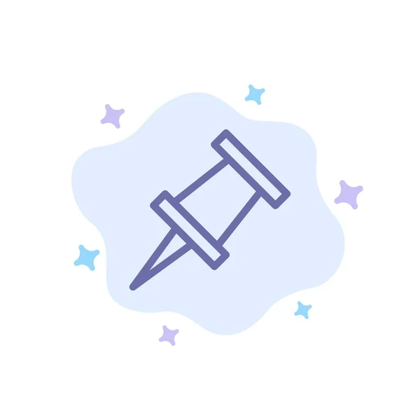 Marcador, Pin Blue Icono en el fondo abstracto de la nube — Vector de stock