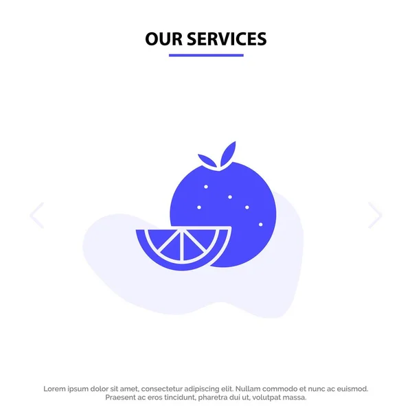 Our Services Orange, Food, Fruit, Madrigal Solid Glyph Icon Web