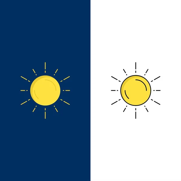 Sol, espaço, planeta, astronomia, tempo Flat Color Icon Vector —  Vetores de Stock