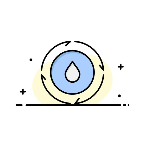 Energie, Wasser, Strom, Natur Business Logo Vorlage. flache Farbe — Stockvektor