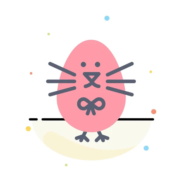 Kip, Pasen, baby, gelukkig abstract platte kleur icon template — Stockvector