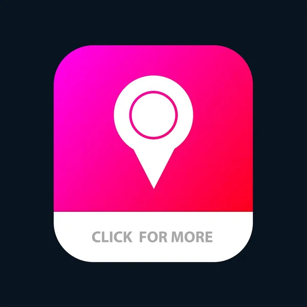 Standort, Karte, Markierung, Pin mobile App-Taste. Androide und ios gl — Stockvektor