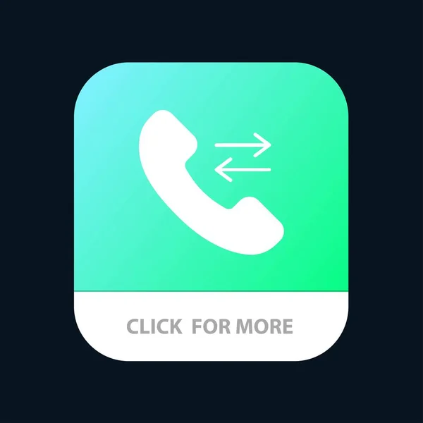 Atender, Ligar, Contacte-nos Mobile App Button. Android e IOS Glyp —  Vetores de Stock