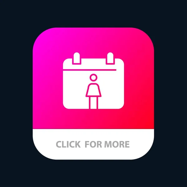 Calendrier, Conception d'icônes pour applications mobiles féminines — Image vectorielle