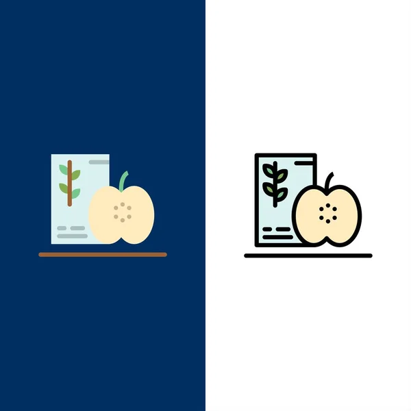 Breakfast, Diet, Food, Fruits, Healthy  Icons. Flat and Line Fil