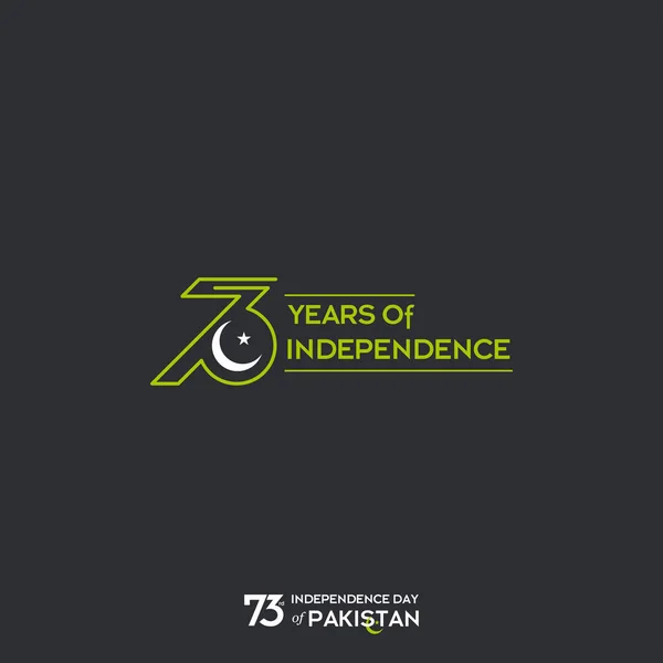 Pakistan Independence Day Typography Design (en inglés). Tipografía creativa — Archivo Imágenes Vectoriales