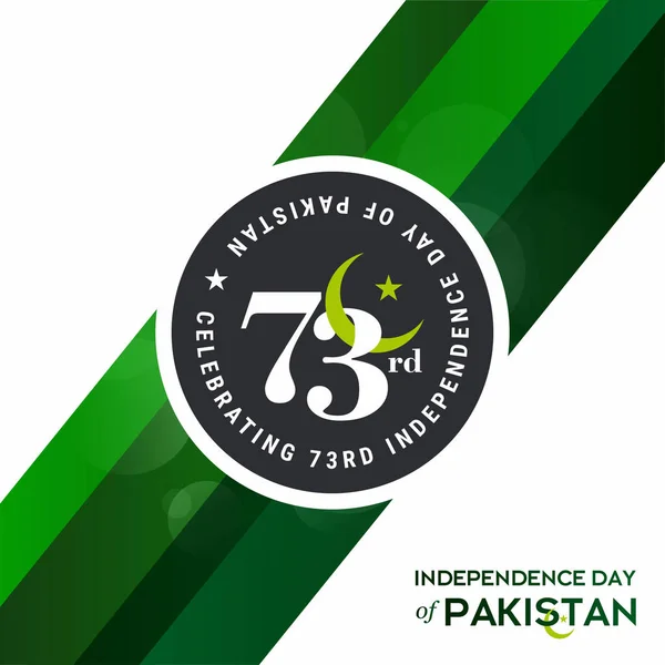 Pakistan Independence Day Typography Design (en inglés). Tipografía creativa — Archivo Imágenes Vectoriales