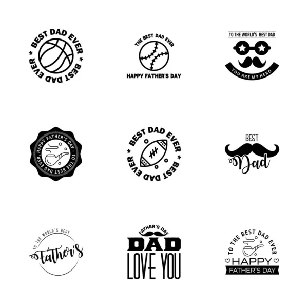 Love You Dad Card Design Happy Fathers Day Типографічна Колекція — стоковий вектор