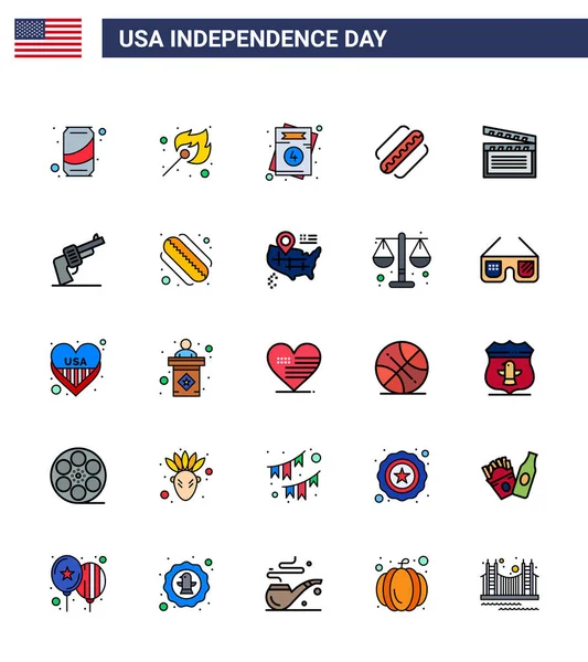 모비스 Movis 독립일 핫도그 미국의 American Editable Usa Day Vector — 스톡 벡터