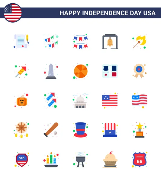 Happy Independence Day Pack Plats Signes Symboles Pour Religion Plein — Image vectorielle