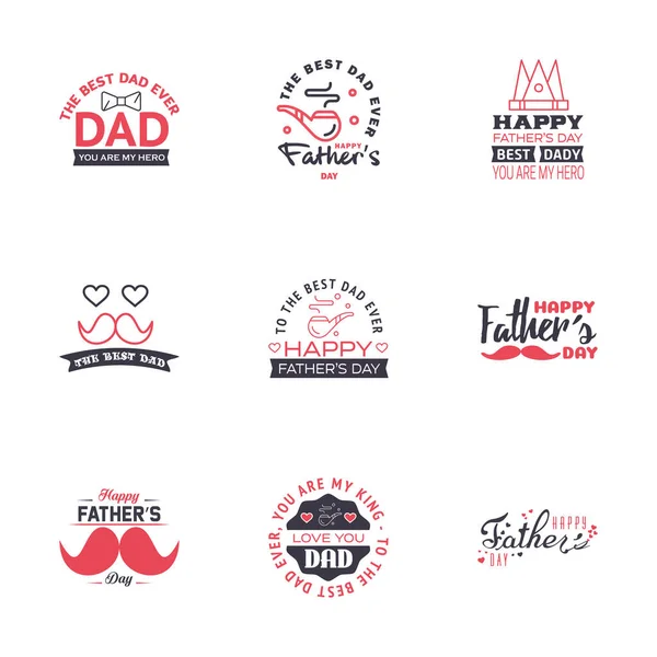 Älskar Dig Papa Card Design För Happy Fathers Day Typografi — Stock vektor