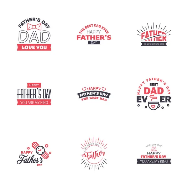 Babalar Günün Kutlu Olsun Black Pink Typography Babalar Günü Arkaplan — Stok Vektör