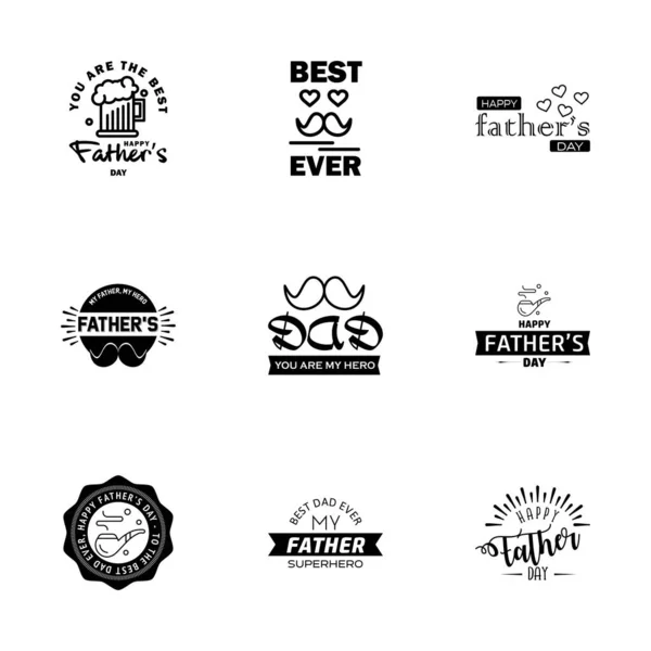 Love You Papa Card Design Happy Fathers Day Typography Collection — Stockový vektor