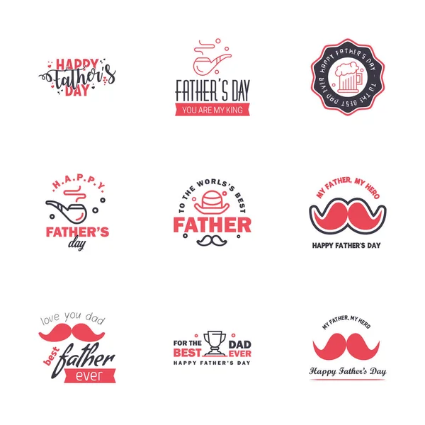 Älskar Dig Papa Card Design För Happy Fathers Day Typografi — Stock vektor
