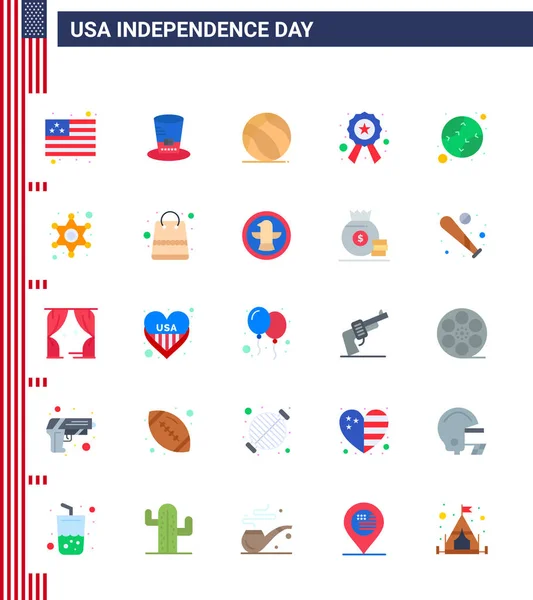 Happy Day Usa Pack Creative Flats States Felican Ball Sign — стоковый вектор