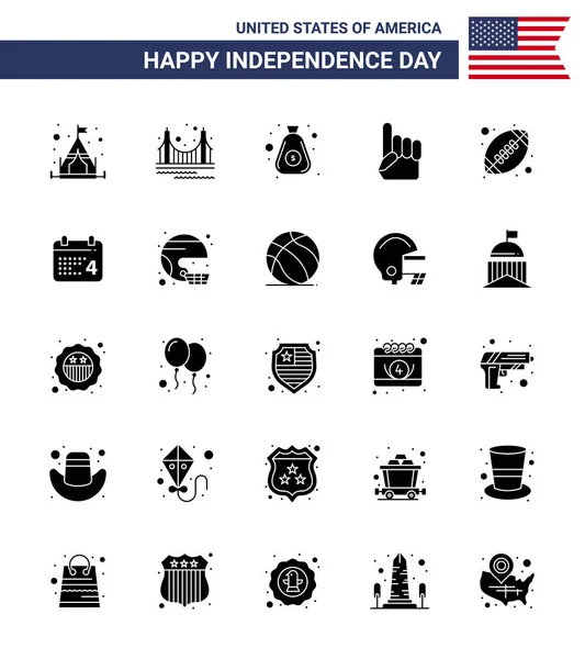 독립기념일 아메리카나같은 Editable Usa Day Vector Design Elements — 스톡 벡터