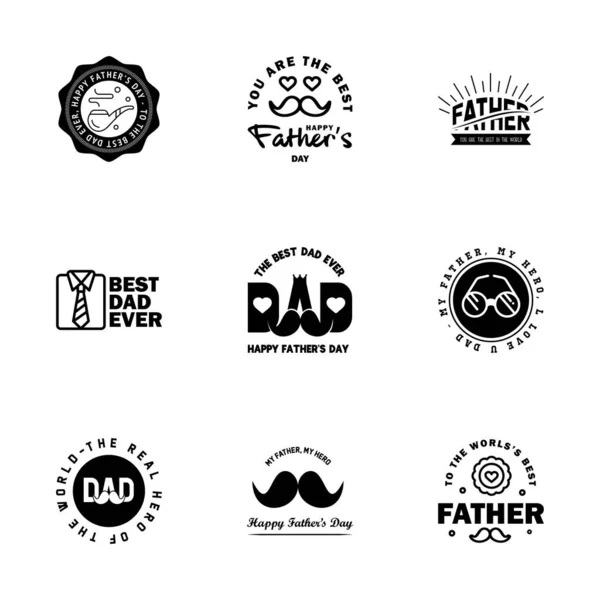 Щасливі Батьки Чорна Типографія Батьки День Фоновий Дизайн Елементи Дизайну — стоковий вектор
