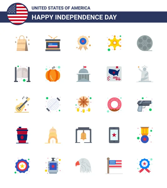 Happy Independence Day Pack Plats Signes Symboles Pour Jouer Signe — Image vectorielle