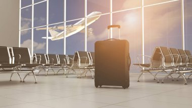 Bagaj Havaalanı lounge (3d render)