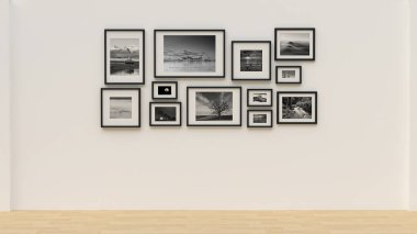 Fotoğraf çerçevesi duvar (3d render)