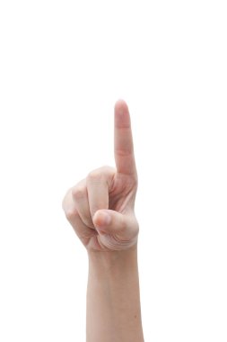 Beyaz arkaplanı işaret ediyor