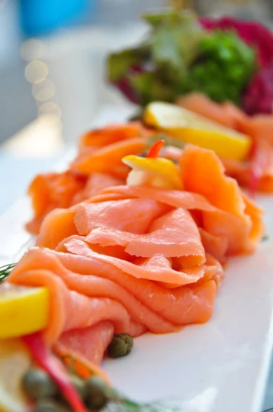 Sashimi Salmón Fresco Japón — Foto de Stock