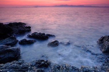Gün batımlı deniz manzarası