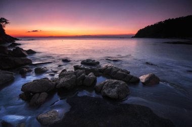 Gün batımlı deniz manzarası