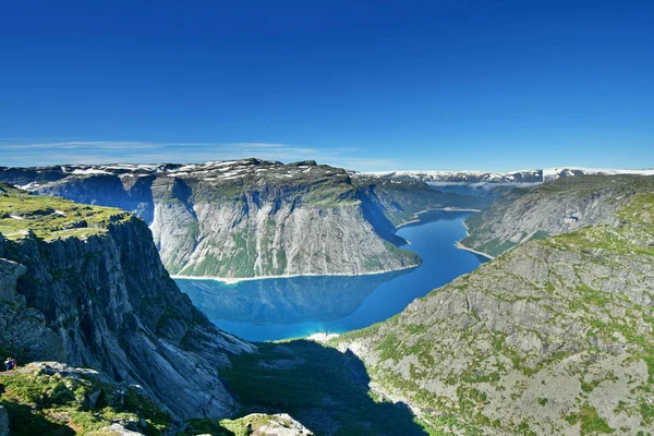 Trolltunga Dağı Nda Norveç — Stok fotoğraf