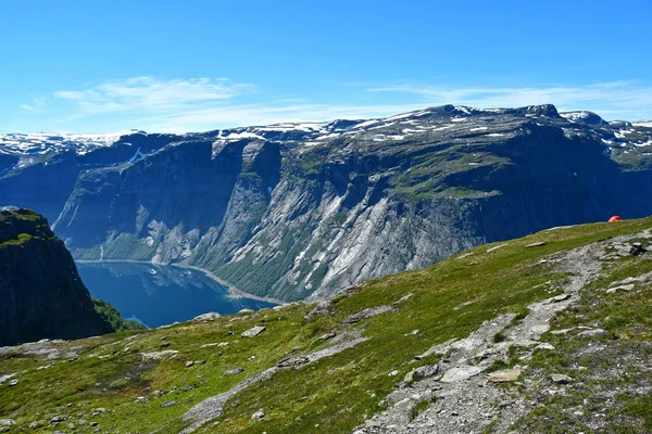 Χώρου Trolltunga Βουνό Νορβηγία — Φωτογραφία Αρχείου