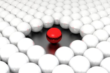 kalabalığın stand. Leadershi kavramı