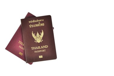 pasaport Tayland beyaz arka plan üzerinde