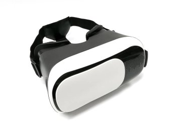 beyaz arkaplanda sanal gerçeklik gözlükleri