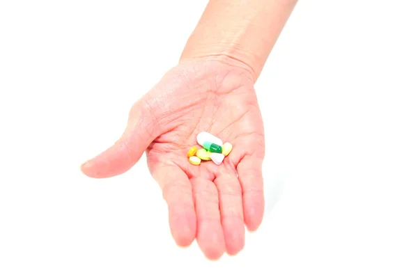 Pills Hand — Stock Photo, Image