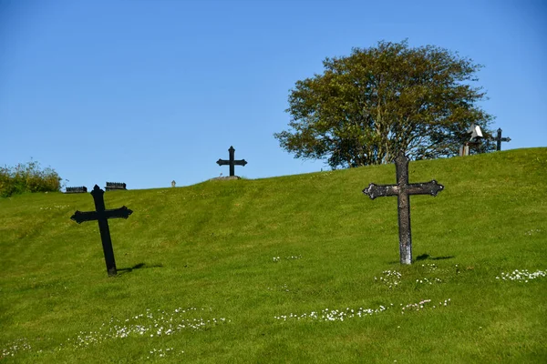 Vieille Tombe Dans Cimetière — Photo