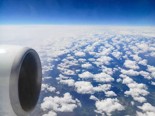 Sky Cloud View Airplane — Stock Photo, Image