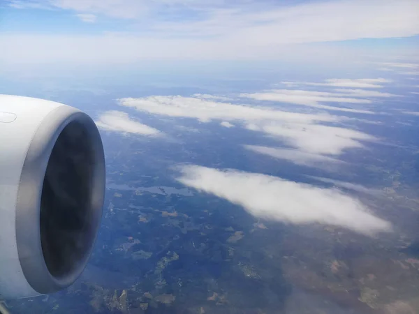 Sky Cloud View Airplane — Stock Photo, Image