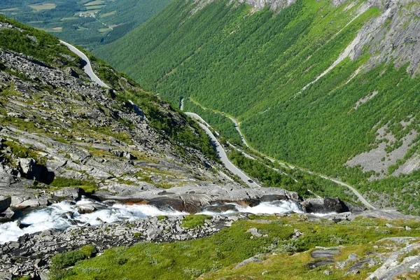 Trollstigen δρόμο στη Νορβηγία — Φωτογραφία Αρχείου