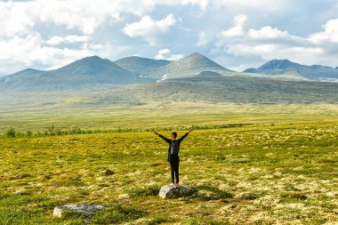people at rondane national park Norway clipart