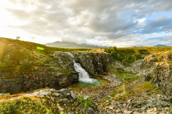 Storulfossen waterfall at Mysuseter Norway — стокове фото