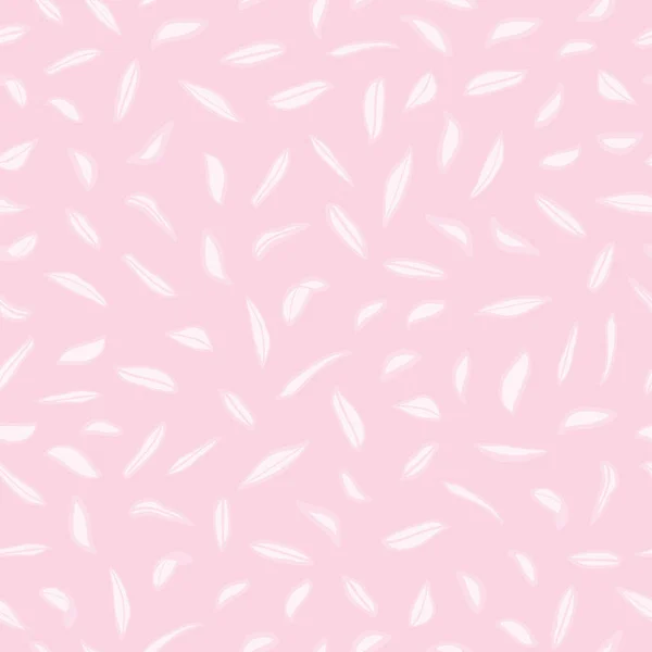 粉红色无缝矢量图案与叶. — 图库矢量图片