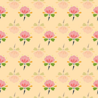 Kayısı halk sanatı çiçek deseni.